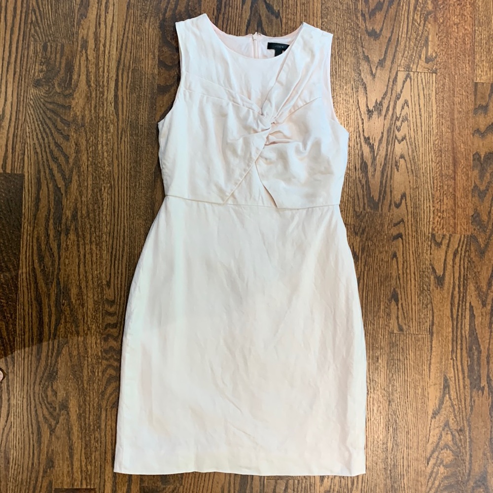 J Crew sz 4 pale pink Linen knot top shift dress